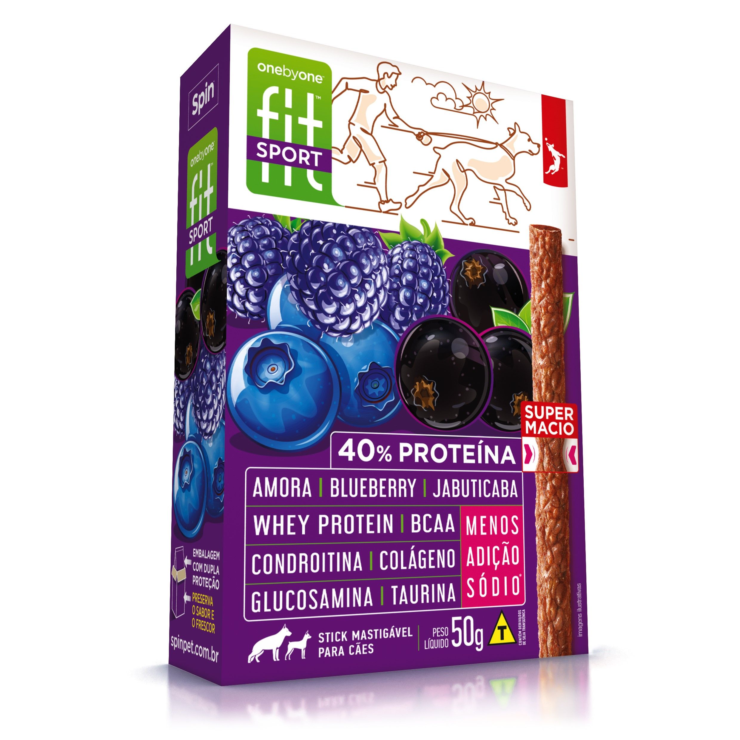 SPIN PET FIT STICK SPORT FRUTAS 50G