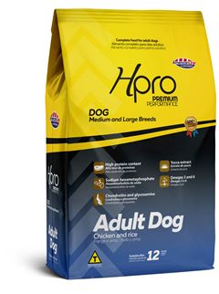 HPRO ADULT DOG MED/LARGE FRANG 15KG